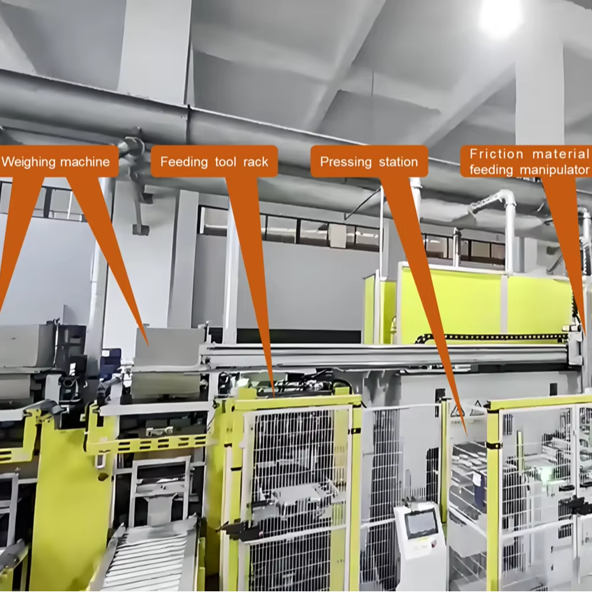 Advanced Configuration Automatic 4-station Brake Pads Production Line Brake Pads Production Line